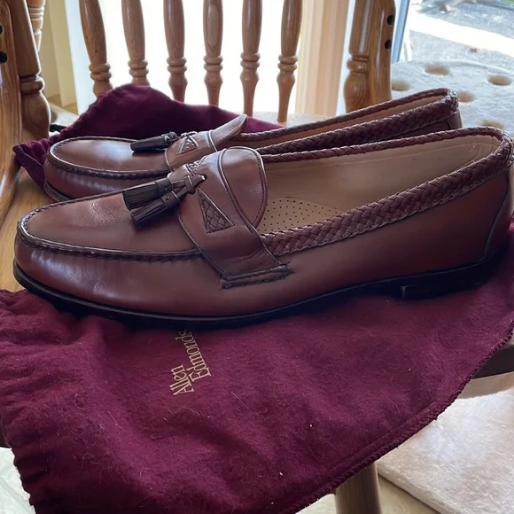 Men’s Tassel Slip-On Loafers Size 16D Brown